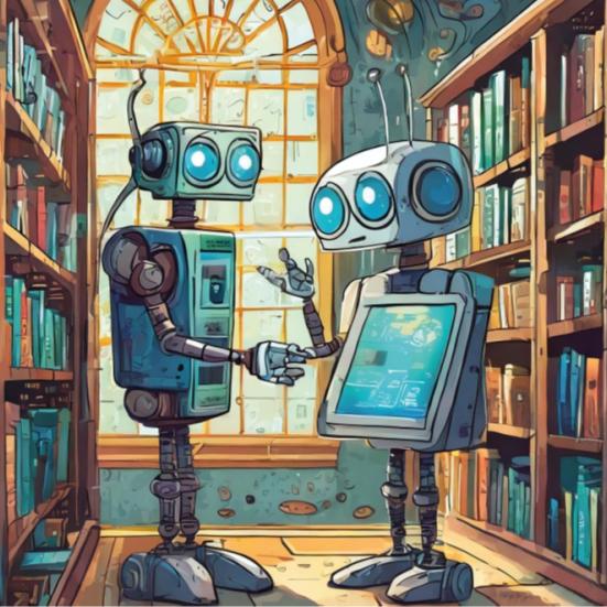 To robotter