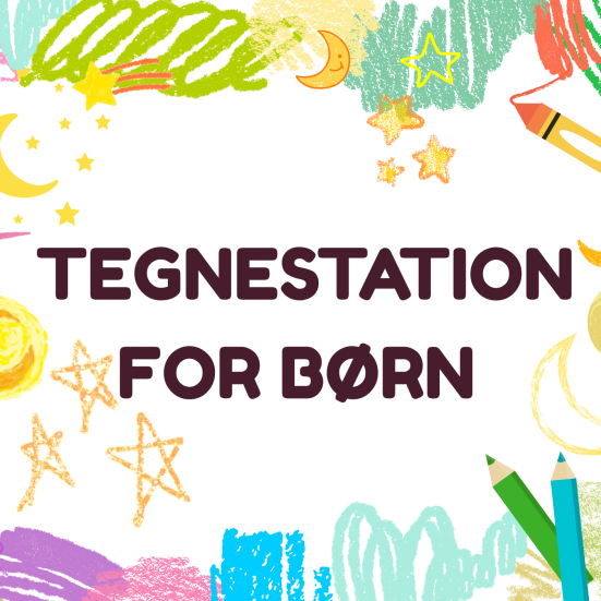 Logo for tegnestation med tema stjerne sol måne