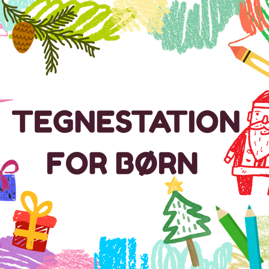 Logo for tegnestation med tema jul