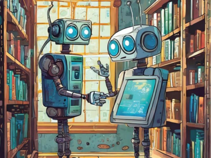 To robotter