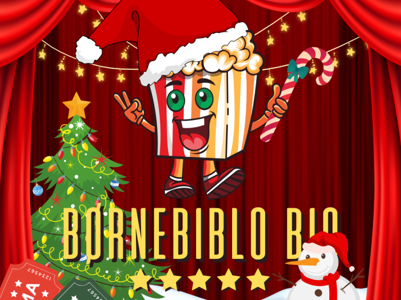 Logo til Børnebiblo bio med tema jul